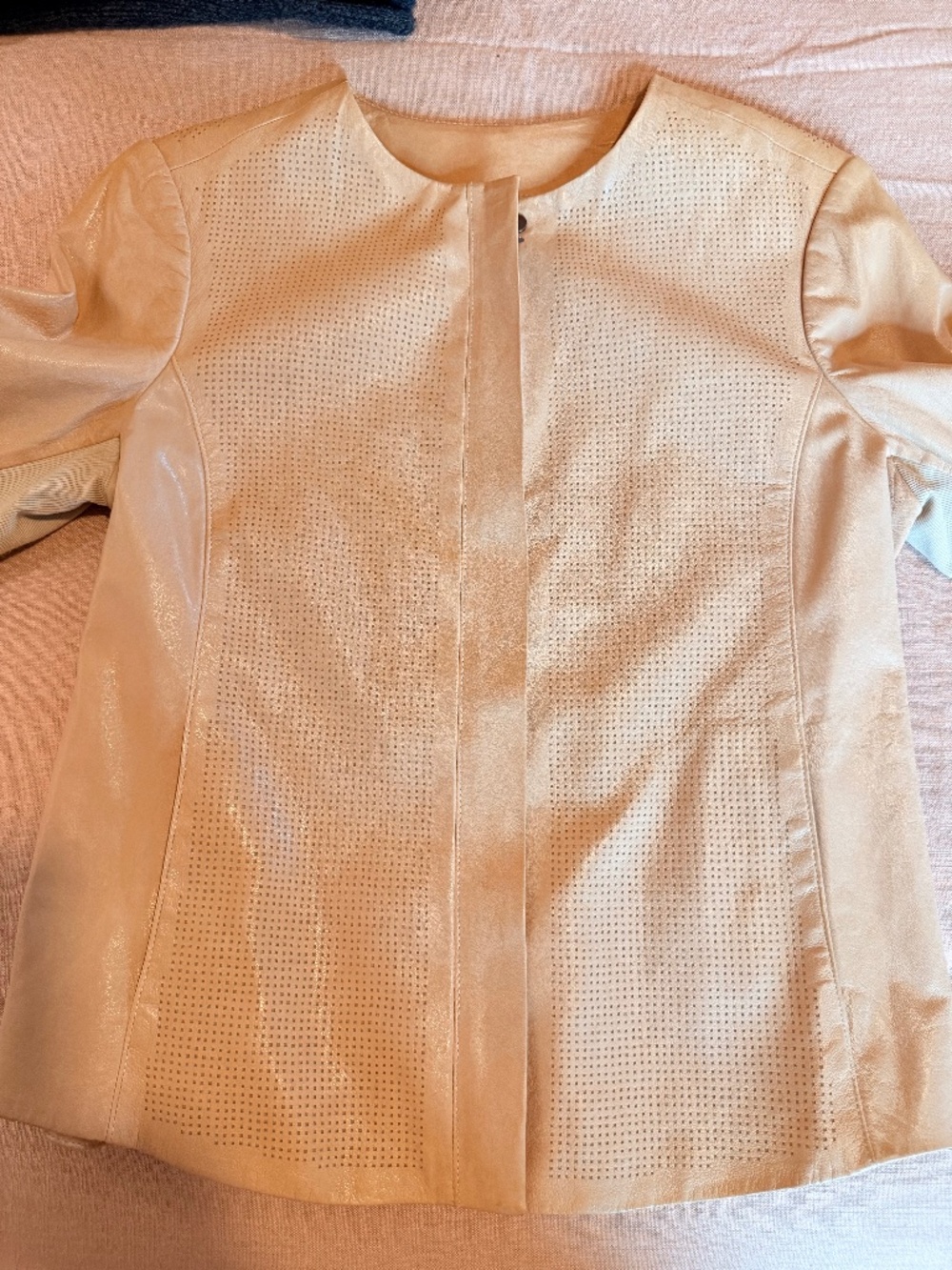 Vince leather jacket natural colored women's size small
